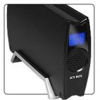 ICYBOX IB-380StUS2-B :: Aluminium case for 3.5" SATA HDD, adjustable fan, USB 2.0 & eSATA interface