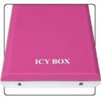 ICYBOX IB-221StU-P :: Външна кутия за 2.5" SATA HDD, гумирано Soft-Skin покритие, USB 2.0 интерфейс, розова