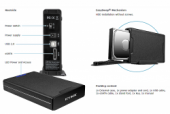 ICYBOX IB-362StUS2-B :: External enclosure for 3.5" SATA HDD, USB 2.0 & eSATA