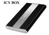 ICYBOX IB-224StU-B :: Case for 2.5" SATA HDD, USB 2.0, Aluminum-Leatherette