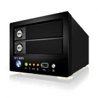 ICYBOX IB-NAS6220 :: Мрежово устройство за съхранение с медиа сървър, 2x 3.5" SATA HDD, гигабитов интерфейс, DLNA