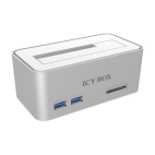 ICYBOX IB-111HCr-U3 :: Външна докинг станция за 2.5" и 3.5" SATA HDD, USB 3.0 интерфейс, четец за карти