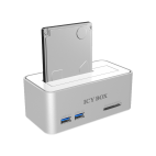 ICYBOX IB-111HCr-U3 :: Външна докинг станция за 2.5" и 3.5" SATA HDD, USB 3.0 интерфейс, четец за карти