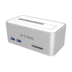 ICYBOX IB-111HCr-U3 :: Външна докинг станция за 2.5" и 3.5" SATA HDD, USB 3.0 интерфейс, четец за карти