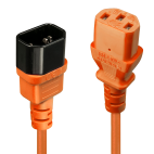LINDY LNY-30475 :: Power Cable IEC C14 to IEC C13 Extension, 2m, ORANGE