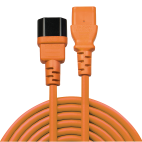 LINDY LNY-30475 :: Power Cable IEC C14 to IEC C13 Extension, 2m, ORANGE