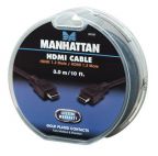 MANHATTAN 391528 :: High Speed HDMI Display Cable, HDMI Male to Male, Shielded, Black/Gray, 3 m (10 ft.)