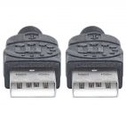 MANHATTAN 353915 :: Кабел USB 2.0 Type-A/M към USB Type-A/M 3m, black/