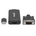 MANHATTAN 152426 :: Видео конвертор, VGA + USB Audio към HDMI