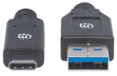 MANHATTAN 354981 :: USB 3.2 Gen 1, Type-A Male to Type-C Male, 5 Gbps, Cable, 3 m