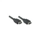 MANHATTAN 391511 :: High Speed HDMI Display Cable, HDMI Male to Male, Shielded, Black/Gray, 1.8 m (6 ft.)