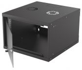 INTELLINET 714785 :: 19" Basic Wallmount Cabinet 6U, 560 mm Deep, IP20-Rated Housing, Flatpacked, Black