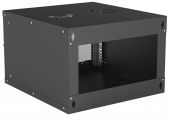 INTELLINET 714785 :: 19" Basic Wallmount Cabinet 6U, 560 mm Deep, IP20-Rated Housing, Flatpacked, Black