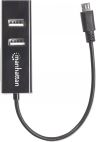 MANHATTAN 406239 :: 24-In-1 Card Reader 3-PORT, USB 2.0, Black 