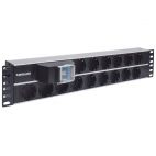 INTELLINET 714051:: 19" 2U Rackmount 15-Output PDU With Double Air Switch, 3 m