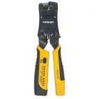 INTELLINET 780124 :: 2-in-1 Crimper and Cable Tester - Cuts, Strips, Terminates and Tests