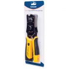 INTELLINET 780124 :: 2-in-1 Crimper and Cable Tester - Cuts, Strips, Terminates and Tests