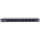 INTELLINET 714037 :: 19" 1U Rackmount 8-Output, 15 A, Power Distribution Unit (PDU)