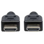 MANHATTAN 353922 :: In-wall CL3 High Speed HDMI Cable with Ethernet, HEC, ARC, 3D, 4K, M/M, Shielded, Black, 1.0 m