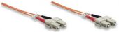 INTELLINET 515818 :: Fiber Optic Patch Cable, Duplex, Multimode, SC-SC, 62.5/125um, 1.0 m, Orange