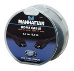 MANHATTAN 391535 :: High Speed HDMI Display Cable, HDMI Male to Male, Shielded, Black/Gray, 5 m (16.5 ft.)