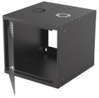 INTELLINET 714808 :: 19" Basic Wallmount Cabinet 9U, 560 mm Deep, IP20-Rated Housing, Flatpacked, Black