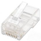 INTELLINET 790055 :: 100-Pack Cat5e RJ45 Modular Plugs, UTP, 2-prong, for stranded wire, 100 plugs in jar