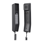 Grandstream GHP611 :: Компактен хотелски IP телефон, 2 SIP, 2 линии, PoE, черен