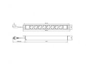 VALUE 19.99.1632 :: 19" PDU за сървърни шкфове, 8 гнезда, 4000W, CEE 7/3 German Type, 1.8 м