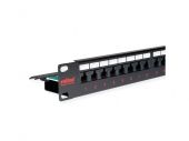 ROLINE 26.11.0362 :: Cat.6 (Class E) 19" Patch Panel, 24 Ports, UTP, black