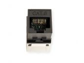 ROLINE 26.11.0375 :: Cat.6 (Class E) Keystone Jack SLIM, RJ-45, UTP, tool-free, black