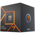 AMD CPU Desktop Ryzen 7 8C/16T 7700 (5.3GHz Max, 40MB, 65W, AM5) box, with Radeon Graphics and Wraith Prism Cooler