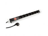 VALUE 19.99.1637 :: 19" PDU for Cabinets, 7x, 4000W, CEE 7/7 German Type, 3 m, black