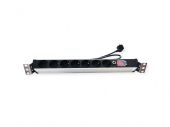 VALUE 19.99.1637 :: 19" PDU for Cabinets, 7x, 4000W, CEE 7/7 German Type, 3 m, black