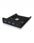 ICYBOX IB-HUB1418-i3 :: 4-портов хъб, USB 3.0 1xType-C+3xType-A, за 3, 5" преден панел 