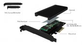 ICYBOX IB-PCI208-HS :: Конвертор 1х M.2 NVMe SSD към PCIe x4 