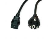 VALUE 19.99.1024 :: Power Cable, straight IEC Connector, black, 1.8m/