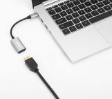 MANHATTAN 153973 :: Adapter USB Type-C 3.2 Male to HDMI-Female, 4K@60Hz (3840×2160) Active, Aluminum, Space Gray