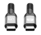 MANHATTAN 356374 :: Кабел USB4 Type-C към Type-C, 40Gbps, 8K@60Hz, 240W, PD, черен, 1м