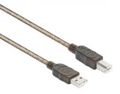 MANHATTAN 152389 :: Кабел Hi-Speed USB 2.0 A-B, Active, up to 480 Mbps, 15м