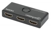 MANHATTAN 207997 :: HDMI Превключвател / Сплитер - двупосочен : (2x1) HDMI или (1x2) HDMI 8K@60Hz, 4K@120Hz, черен