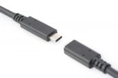 ASSAMANN AK-300210-020-S :: Кабел USB Type-C, удължител, Type C M/F, 3A, 2 м