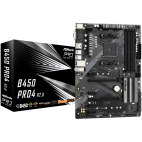 ASROCK Main Board Desktop B450 PRO4 (B450, AM4, 4xDDR4, HDMI/DP/D-Sub, 2 PCIe 3.0 x16, 4 PCIe 2.0 x1, 2xM.2, 6 SATA3, 1x USB-C, 2xUSB 2.0, 5x USB 3.2, 1xCOM Port Header, ATX, Retail)