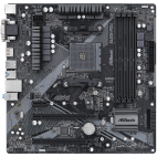 ASROCK Main Board Desktop B450M PRO4 (AM4, 4xDDR4, 1x PCIe 3.0 x16, 1x PCIe 2.0 x16, 1x PCIe 2.0 x1, 4x SATA III, RAID 0, 1, 10, 1x Ultra M.2 PCIe Gen3 x4, 1x M.2 SATA3, 1x COM Port header, 8x USB 3.0, GLAN, VGA, HDMI, DVI) mATX, Retail