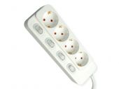 VALUE 19.99.0940 :: Power Strip, 4-way, with individual switches, white, 1.5 m